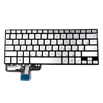 Клавиатура для Asus UX301L Серебро без подсветки p/n: 0KN0-QD1RU13, 0KNB0-362ARU00, NSK-UQ80R