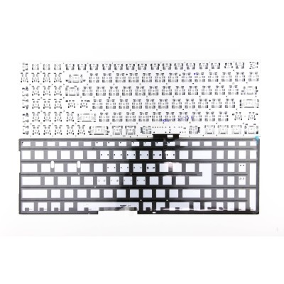 Клавиатура для Asus N541L c подсветкой Черная с белыми клавишами p/n: 0KNB0-662LCS00
