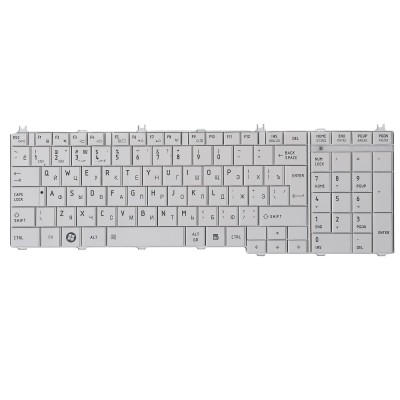Клавиатура для ноутбука Toshiba L650 Белая p/n: NSK-TN00R, NSK-TN0SC, NSK-TN0SU