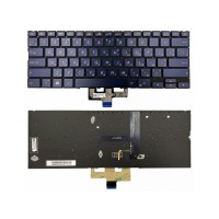 Клавиатура для Asus UX434FA Синяя с подсветкой p/n: 0KN1-SZ1US13, 0KNB0-262GUS00, NSK-WR0BU