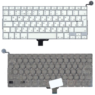 Клавиатура для ноутбука Apple A1342 Ver.2 Белая Вертикальный Enter