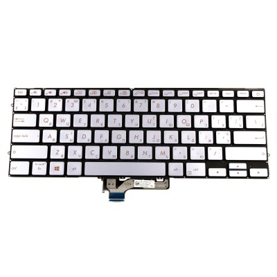 Клавиатура для ноутбука Asus UX431FA Серебро c подсветкой p/n: NSK-WRJBN_UA 9Z.NFKBN.J0V HQ21012305000