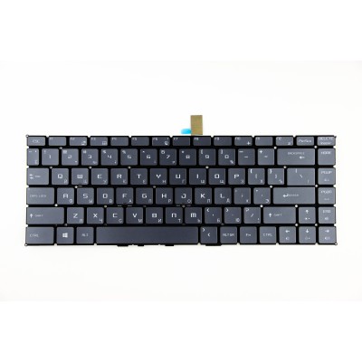 Клавиатура для MSI GS65 c подсветкой серая p/n: NSK-FDCBN, 9Z.NEVBN.C0R