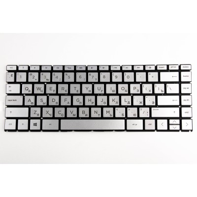 Клавиатура для ноутбука HP 14-CD X360 серебро с подсветкой p/n: SG-93280-XFA