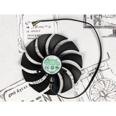 Вентилятор для видеокарты Zotac GAMING GeForce RTX 3070 AMP Holo (LHR) (⌀100мм | №1)