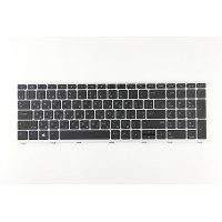 Клавиатура для HP Probook 470 G5 серебристая рамка p/n: L01028-001