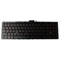 Клавиатура для ноутбука HP 15-AH Черная с красной подсветкой p/n: 809031-251
