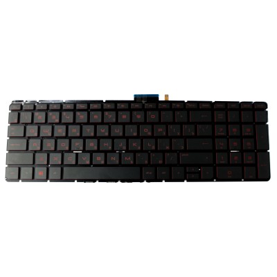 Клавиатура для ноутбука HP 15-ab Черная с красной подсветкой p/n: 809031-251