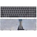 Клавиатура для ноутбука Lenovo G50-70 cеребристая рамка p/n: 25214725, MP-13Q13US-686