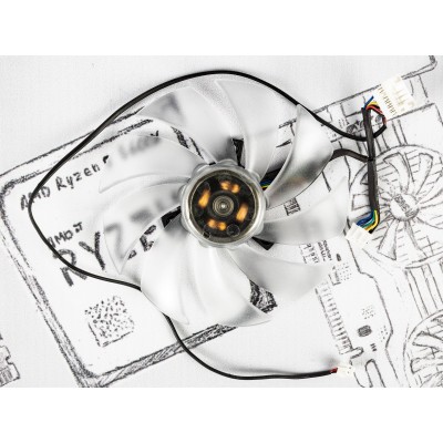 Вентилятор для видеокарты PowerСolor Hellhound RX 6700XT ⌀98мм |№3