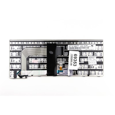 Клавиатура для ноутбука Lenovo T460 Yoga 14 с серебристой рамкой p/n: 00UR200, 57Y005A, SN20J35624
