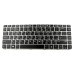 Клавиатура для HP 745 G3 без Trackpoint Черная рамка p/n: 836308-001, 821177-001