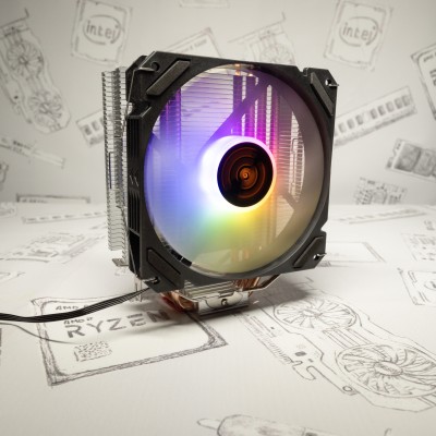 Кулер Tesla 1000RGB (TSL-1000-RGB) 150Вт, 115X / 1200 / 1700 / AM4 / AM5