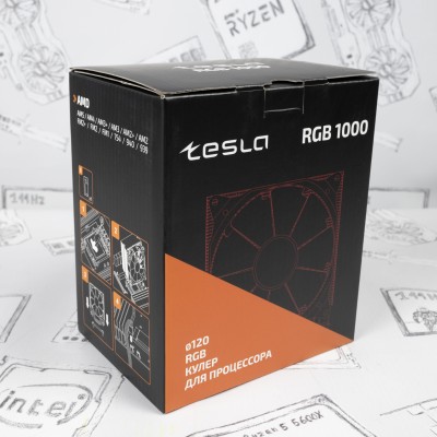 Кулер Tesla 1000RGB (TSL-1000-RGB) 150Вт, 115X / 1200 / 1700 / AM4 / AM5