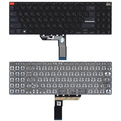 Клавиатура для Asus VivoBook PRO 16 M7600QA Черная с подсветкой p/n: 0KNB0-56OWUS00