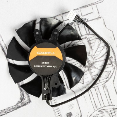 Вентилятор для видеокарты Colorful NB 12G-V RTX 3060 ⌀75мм | №2