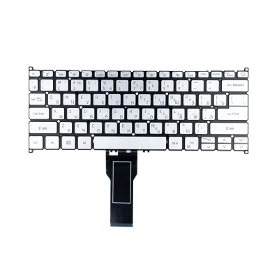Клавиатура для ноутбука Acer Swift A514-54 серебро с подсветкой p/n: 74504e7dk201, NK.I1313.0BU
