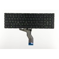 Клавиатура для ноутбука HP 15-ab200 Черная с зеленой подсветкой p/n: 809031-251, V150646CS1, JMOBES971,15-AB121d AB525TX TPN-Q173 BEFVK3A5W3000C BG37B2A5W9S05Z SG-59660-XUA SG-80770-XUA SG-84720-XUA SN6136 SN6143BL3 SN6143BLI V150646CK1