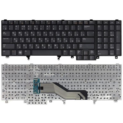 Клавиатура для ноутбука Dell Latitude E5520/Dell Latitude E5530/Dell Latitude E6520/Dell Latitude M4600/Dell Latitude M6600/Dell Latitude E6540/Dell Latitude E6530/Dell Precision M4800/Dell Precision M6800 Черная без подсветки p/n: NSK-DWAUF, NSK-DW0UC, 0F1CN4