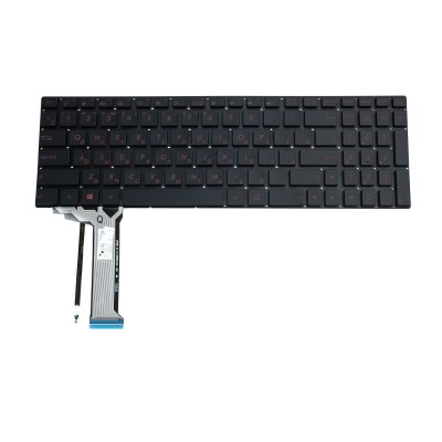Клавиатура для Asus G551 Красные буквы p/n: 0KNB0-662BUI00, 9Z.N8BBC.P1D