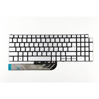 Клавиатура для ноутбука Dell Inspiron 5584 Серебро с подсветкой p/n: 0QMXMJ 0KN4-0L3US13