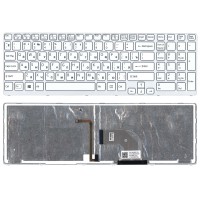 Клавиатура для ноутбука Sony SVE17 Белая с рамкой с подсветкой p/n: 149151211, 9Z.N6CBW.G0R Клавиатура для ноутбука Sony SVE17 Белая с рамкой с подсветкой p/n: 149151211, 9Z.N6CBW.G0R