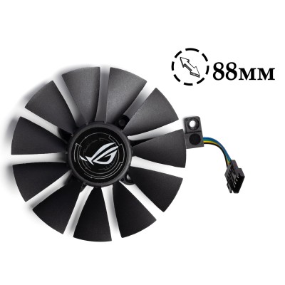 Вентилятор для видеокарты Asus Strix GTX1080 ; 5Pin мама ; ⌀ 88мм ; S 28мм ; PLD09210S12HH (№2)