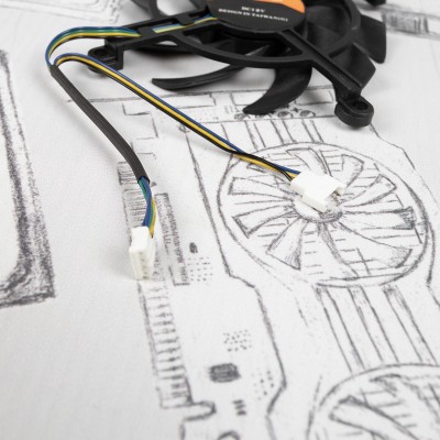 Вентилятор для видеокарты Colorful-RTX2 (3Pin мама + 4Pin папа ; ⌀ 86мм) Colorful-RTX2