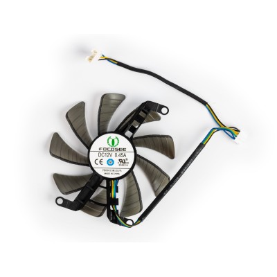 Вентилятор для видеокарты Galaxy RTX2060/Galaxy GTX1660 Super (4Pin мама + 4Pin папа ; ⌀ 86мм ; FB09015M12)