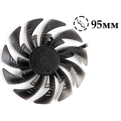 Вентилятор для видеокарты Gigabyte Aorus GTX1080 (4Pin мама ; ⌀ 95мм ; S 42мм ; T129215BU)