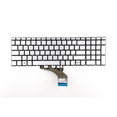 Клавиатура для HP 15-DB 250 G7 Серебро с подсветкой p/n: 9Z.NEZBQ.H0R AEX38700010 L30529-251