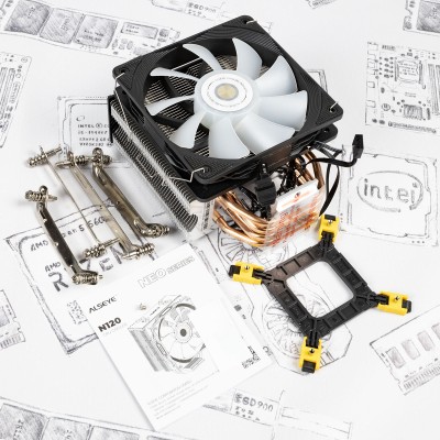 Кулер Alseye NEO N120 BLACK (AS.01.05.0012) 180Вт, 1366 / 115X / 1200 / 1700 / AM4 / AM5