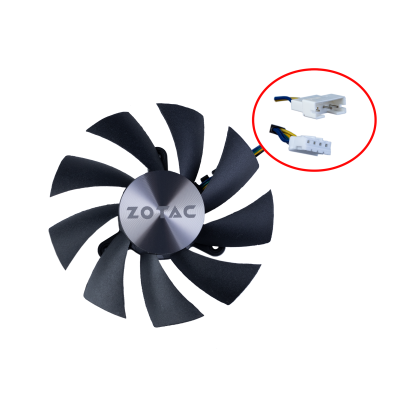 Вентилятор для видеокарты Zotac Mini 1080 ; 4Pin мама + 4Pin папа ; ⌀ 86мм ; S 40мм ; GA92S2H (№2)