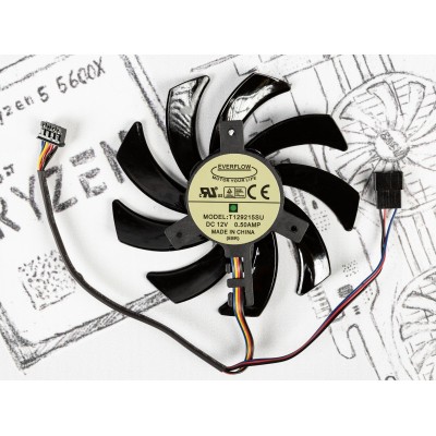 Вентилятор для видеокарты PowerColor RX 5700 ⌀85мм S 40mm T129215SU №2