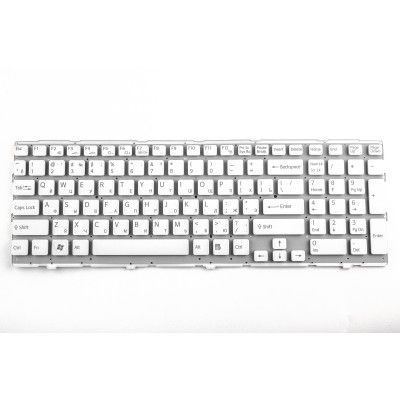 Клавиатура для ноутбука Sony VPC-EE Белая без рамки p/n: V116646B, AENE7700010, 148915581
