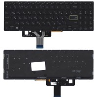 Клавиатура для ноутбука Asus Vivobook S533 черная с подсветкой p/n: NSK-W45SB 01, 9Z.NG060M801, 0KNB0-F124US00