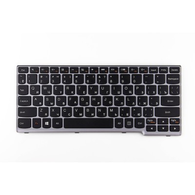 Клавиатура для ноутбука Lenovo S215 с серой рамкой p/n: 25204688, MP-11G23SU-6862