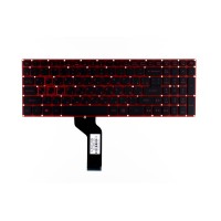 Клавиатура для Acer Nitro 5 AN515-51 Черная с красной подсветкой без рамки p/n: SX152702A-RU