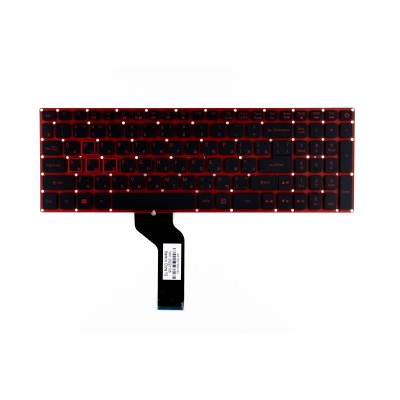 Клавиатура для Acer Nitro 5 AN515-51 Черная с красной подсветкой без рамки p/n: SX152702A-RU