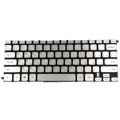 Клавиатура для ноутбука Dell Inspiron 14-7437 Серебро с подсветкой p/n: 0T0MR1, NSK-LF0BW Клавиатура для ноутбука Dell Inspiron 14-7437 Серебро с подсветкой p/n: 0T0MR1, NSK-LF0BW