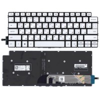 Клавиатура для ноутбука Dell 14-5390 Cеребристая с подсветкой