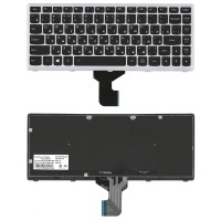 Клавиатура для ноутбука Lenovo Z400 с подсветкой p/n: 25206100, T3F1-RU, T3F1B-RU, NSK-BCUBC