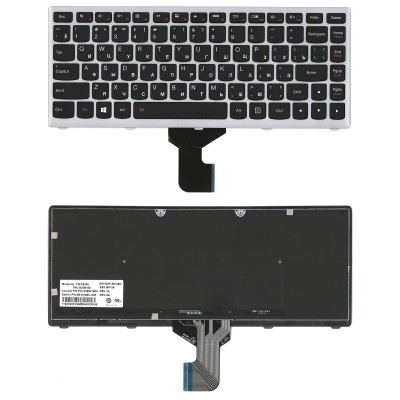 Клавиатура для ноутбука Lenovo Z400 с подсветкой p/n: 25206100, T3F1-RU, T3F1B-RU, NSK-BCUBC