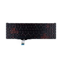 Клавиатура для ноутбука Acer AN517-57 красная подсветка (узкий шлейф) p/n: NK151310B PK132WV1B00 Клавиатура для ноутбука Acer AN517-57 красная подсветка (узкий шлейф) p/n: NK151310B PK132WV1B00