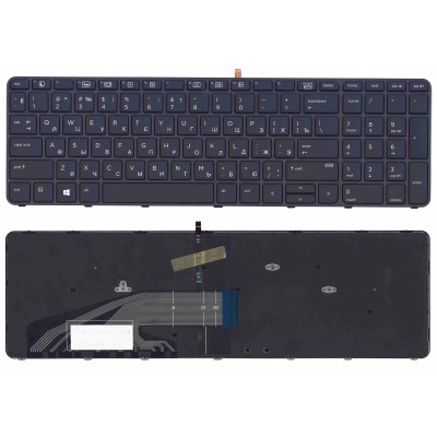 Клавиатура для HP Probook 470 G3 с подсветкой без Trackpoint p/n: 831022-001, 841137-001