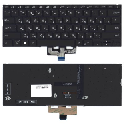 Клавиатура для Asus UX433FA Черная с подсветкой p/n: 0KNB0-262GUA00