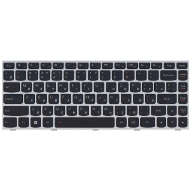 Клавиатура для ноутбука Lenovo IdeaPad G40-70 с серой рамкой и подсветкой p.n: 25215190, 25-215190, T5G1-RU