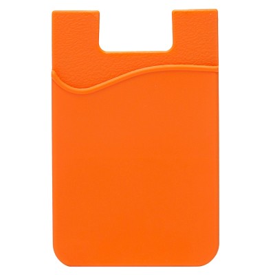 Картхолдер футляр для карт на клеевой основе (оранжевый) - CH01