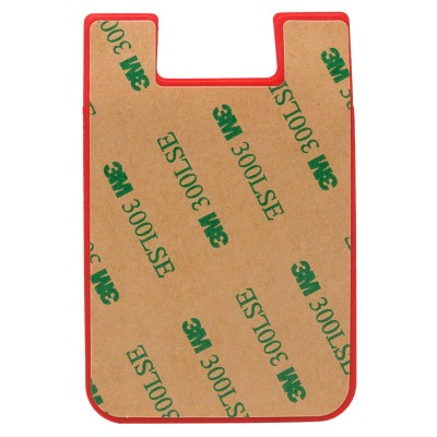 Картхолдер футляр для карт на клеевой основе (красный) - CH01