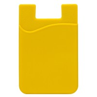 Картхолдер футляр для карт на клеевой основе (желтый) - CH01